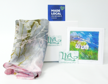 Load image into Gallery viewer, Silk Habotai Scarf The Longtail Tit
