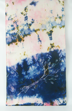 Load image into Gallery viewer, Silk Habotai Scarf The Navy Longtail Tit
