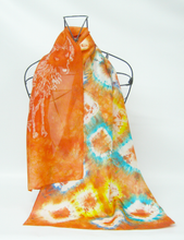 Load image into Gallery viewer, A Silk Scarf The Moonlight Orange Fox
