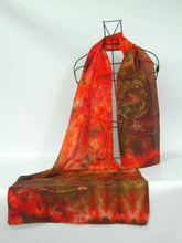 Load image into Gallery viewer, Silk Habotai Scarf The Scarlet Robin
