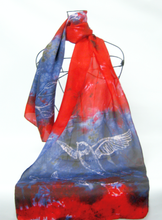 Load image into Gallery viewer, A Silk Scarf The Scarlet Swallow
