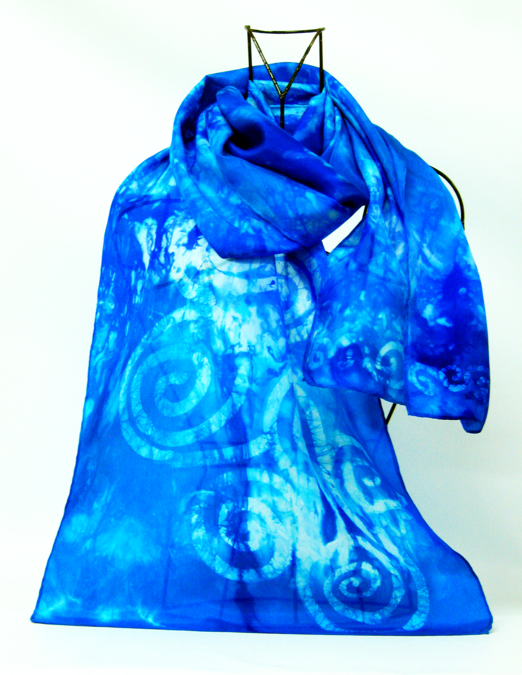 Silk Scarf Celtic Blue Skies