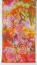 Load image into Gallery viewer, Silk Scarf Warm Autumnal Spirals
