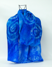 Load image into Gallery viewer, Large Silk Shawl Celtic Blue
