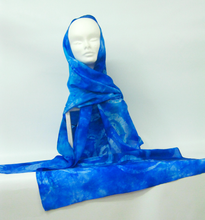 Load image into Gallery viewer, Large Silk Shawl Celtic Blue
