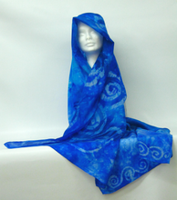 Load image into Gallery viewer, Large Silk Shawl Celtic Blue
