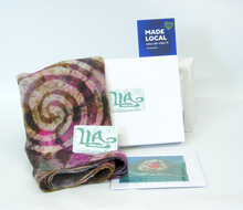 Load image into Gallery viewer, Large Silk Shawl Celtic Pale Pinks and Olive
