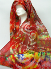 Load image into Gallery viewer, Silk Shawl Celtic Pumkin Carnival
