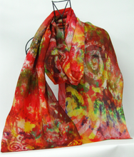 Load image into Gallery viewer, Silk Shawl Celtic Pumkin Carnival
