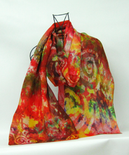 Load image into Gallery viewer, Silk Shawl Celtic Pumkin Carnival

