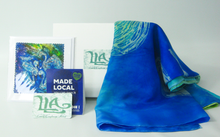 Load image into Gallery viewer, This_silk_scarf_is _a_perfect_gift_idea_for_Christmas_if_you_have_one_special_gift_to_get_why_not_a_scarf_each_scarf_comes_in_a_gift_box_with_a_hand_made_card_this_One_is_all_bout_the_children_of_Lir
