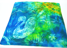 Load image into Gallery viewer, Silk Square Hand Painted The Swan near the Drumlins
