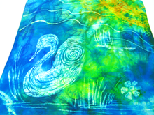 Load image into Gallery viewer, Silk Square Hand Painted The Swan near the Drumlins
