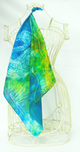 Load image into Gallery viewer, Silk Square Hand Painted The Swan near the Drumlins
