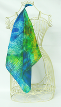 Load image into Gallery viewer, Silk Square Hand Painted The Swan near the Drumlins
