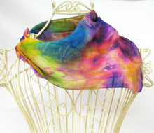 Load image into Gallery viewer, Silk Bandana Hand Painted The Sunset Swallow

