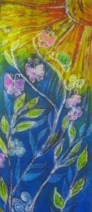 Silk Wall Hanging The Sunshine Tree of LIfe