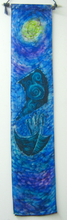 Load image into Gallery viewer, Silk Wall Hanging The Voyage in Voilet and Blue
