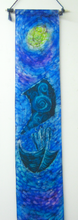 Load image into Gallery viewer, Silk Wall Hanging The Voyage in Voilet and Blue
