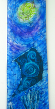 Load image into Gallery viewer, Silk Wall Hanging The Voyage in Voilet and Blue
