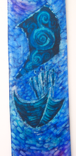 Load image into Gallery viewer, Silk Wall Hanging The Voyage in Voilet and Blue

