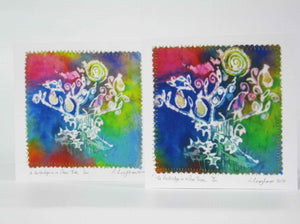 Hand made Card A Partridge In A Pear Tree Rainbow