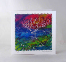 Load image into Gallery viewer, Hand Made Card The Tree of Life Pink
