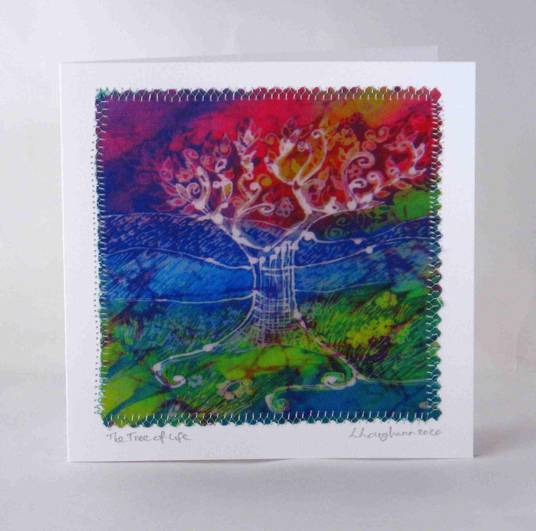 Hand Made Card The Tree of Life Pink