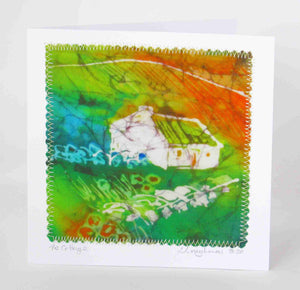 Hand made Card " The Green Cottage "