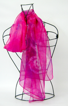 Load image into Gallery viewer, Silk Chiffon Scarf Celtic Pink Dream
