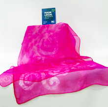 Load image into Gallery viewer, Silk Chiffon Scarf Celtic Fuschia Pink
