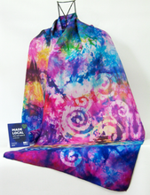 Load image into Gallery viewer, Silk Habotai Scarf Celtic Blue Ink Paintbox
