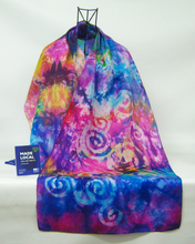 Load image into Gallery viewer, Silk Habotai Scarf Celtic Blue Ink Paintbox
