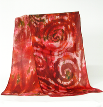 Load image into Gallery viewer, A Silk Satin Neck Scarf Celtic Robin
