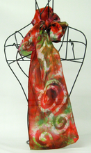 Load image into Gallery viewer, A Silk Satin Neck Scarf Celtic Autumn Orchard
