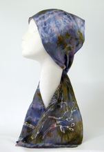 Load image into Gallery viewer, Silk Satin Neck Scarf The Long Tail Tit
