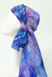 A Hand Painted Silk Scarf Celtic Midnight Lilac