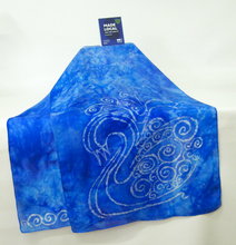 Load image into Gallery viewer, Silk Scarf Light Weight Blue Swan

