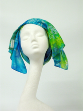 Load image into Gallery viewer, Silk Scarf Green Finch Bird of Paradise
