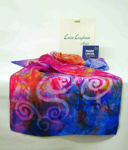 Silk Habotai Scarf Celtic Pink Carnival