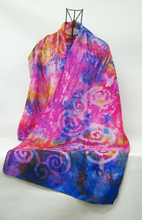 Load image into Gallery viewer, Silk Habotai Scarf Celtic Pink Carnival
