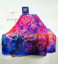 Load image into Gallery viewer, Silk Habotai Scarf Celtic Pink Carnival
