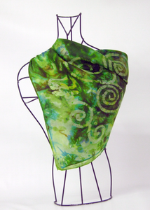 Silk Square Scarf The Green Finch Celtic