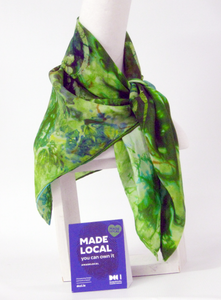 Silk Square Scarf The Green Finch Celtic